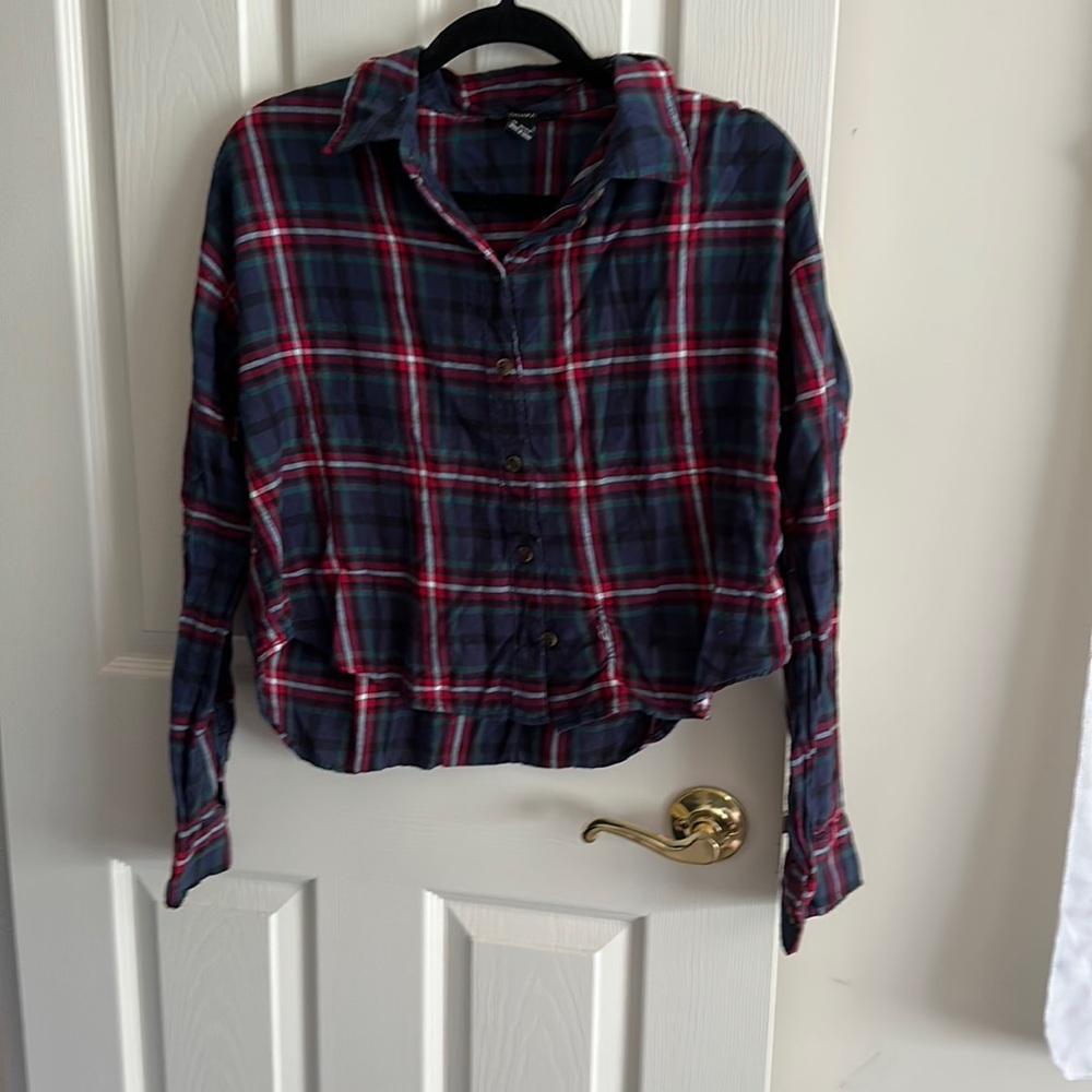 Women’s forever 21 cropped flannel
